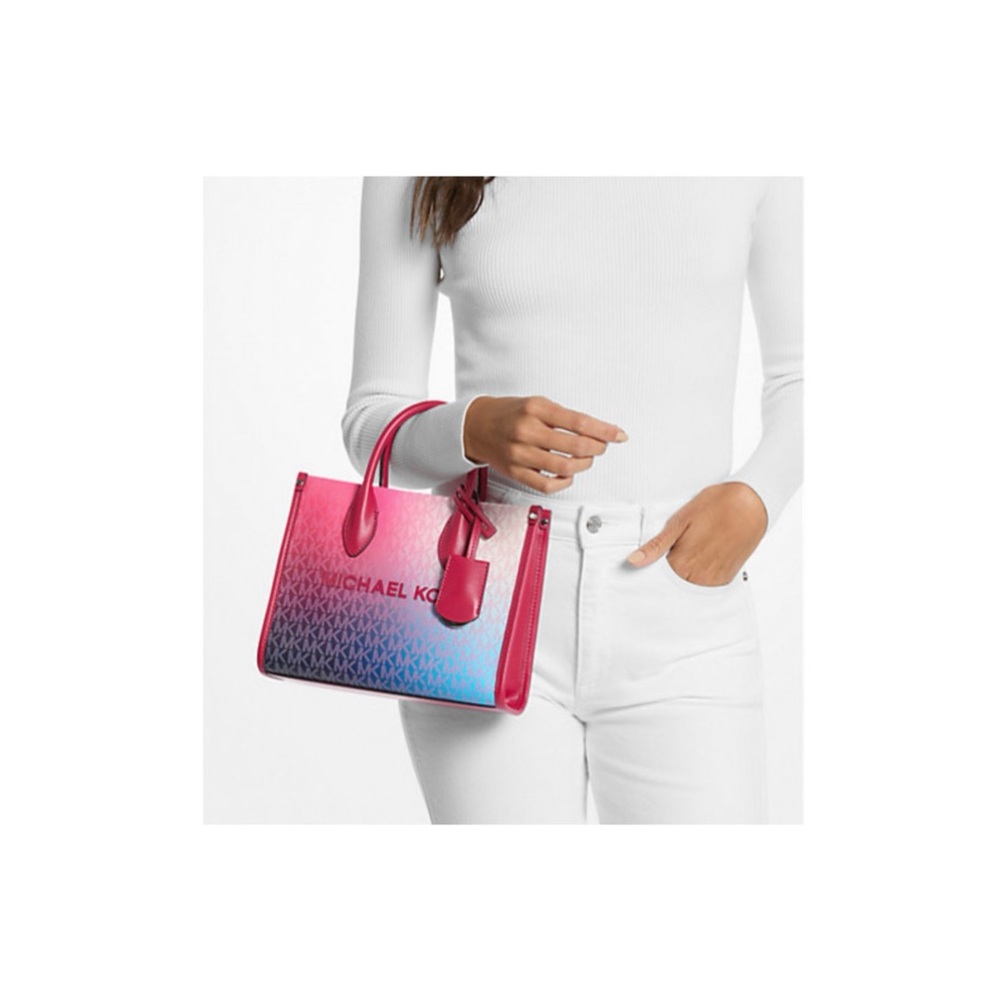 NWT Michael Kors Mirella Small Ombré Signature Logo Crossbody - Picture 4 of 8